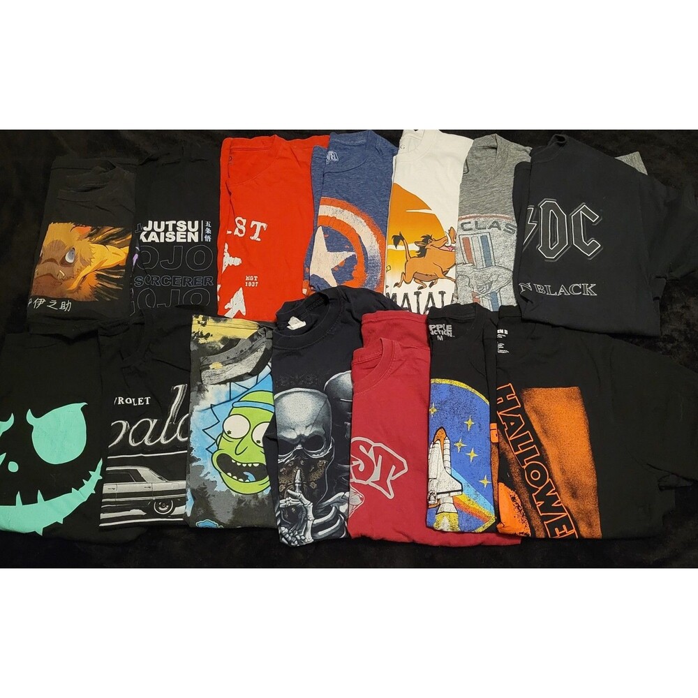 Mixed Lot Of Men's Size Medium Graphic T-Shirts
